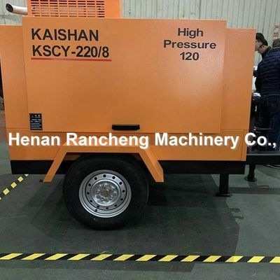 KSCY220/8 воздушный компрессор 75 HP дизельный двигатель винтовой портативный воздушный компрессор