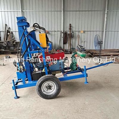 Портативная буровая ротационная 22HP дизельная гидравлическая буровая установка для скважин Маленькая буровая машина для скважин